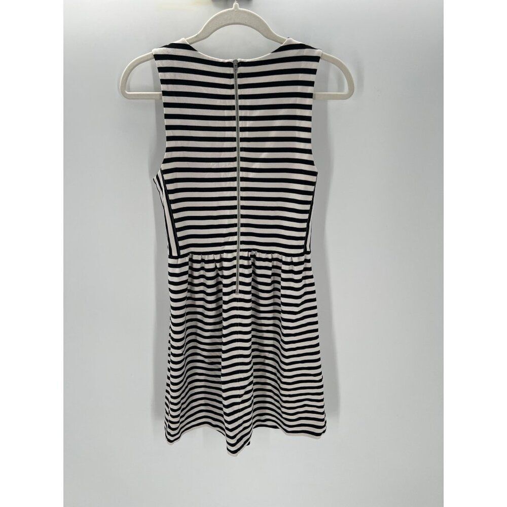 Madewell Womens Black White Striped Sleeveless Dress Size S Afternoon Fit Flare - Picture 5 of 8